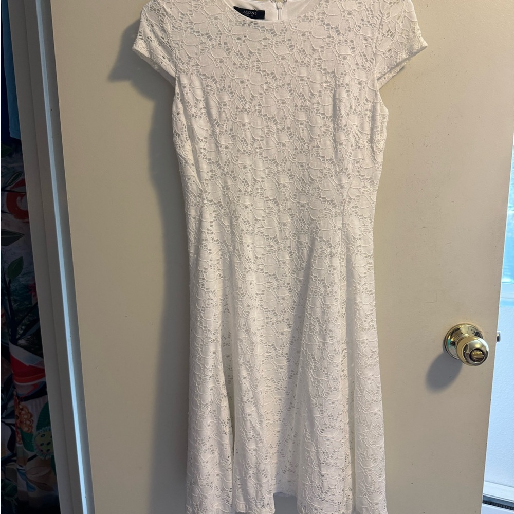 Alfani White Fit and Flare Mini Dress